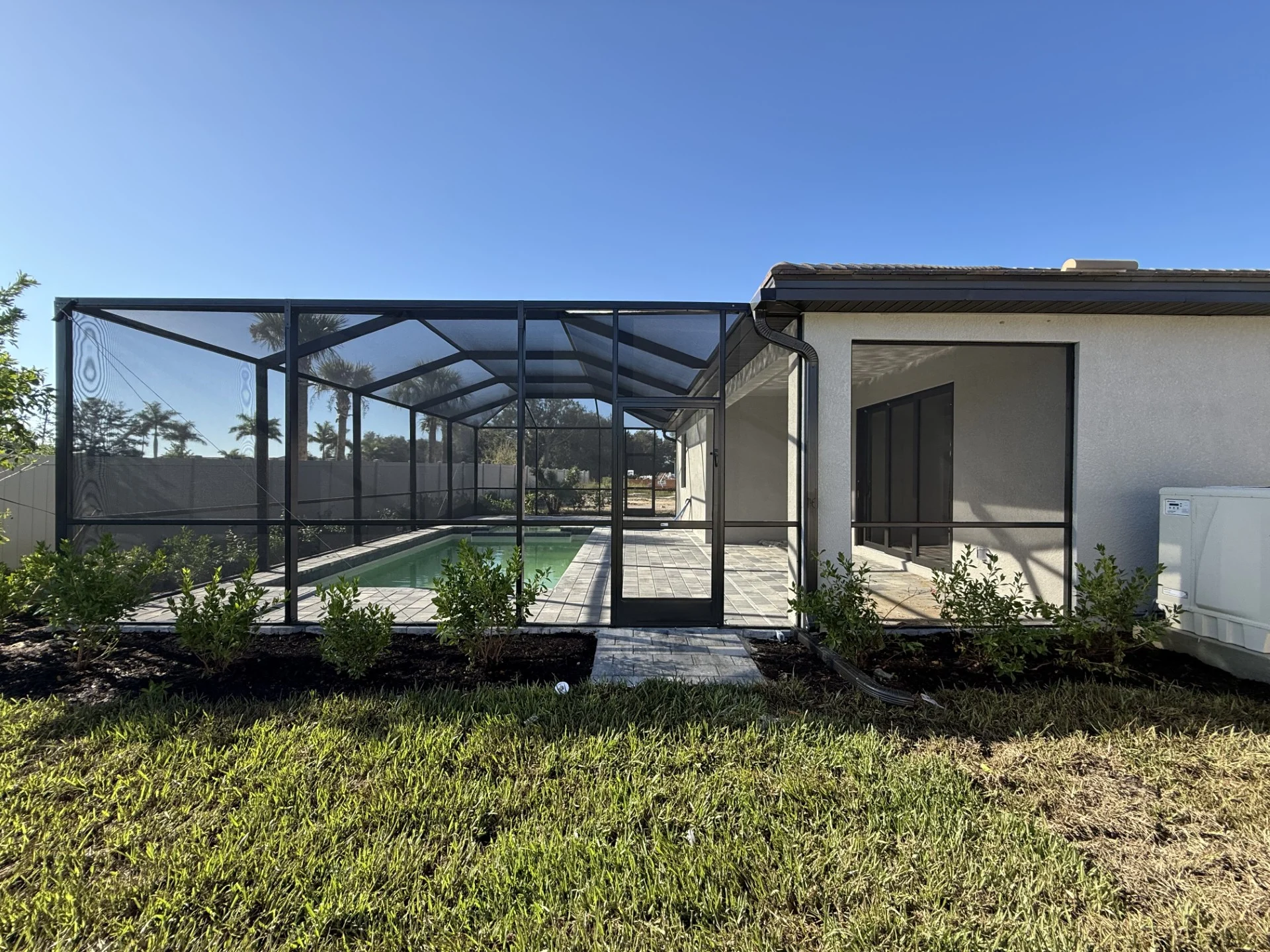 Lennar Screen Enclosure Aluminum pool screen enclosure fabricated for Lennar