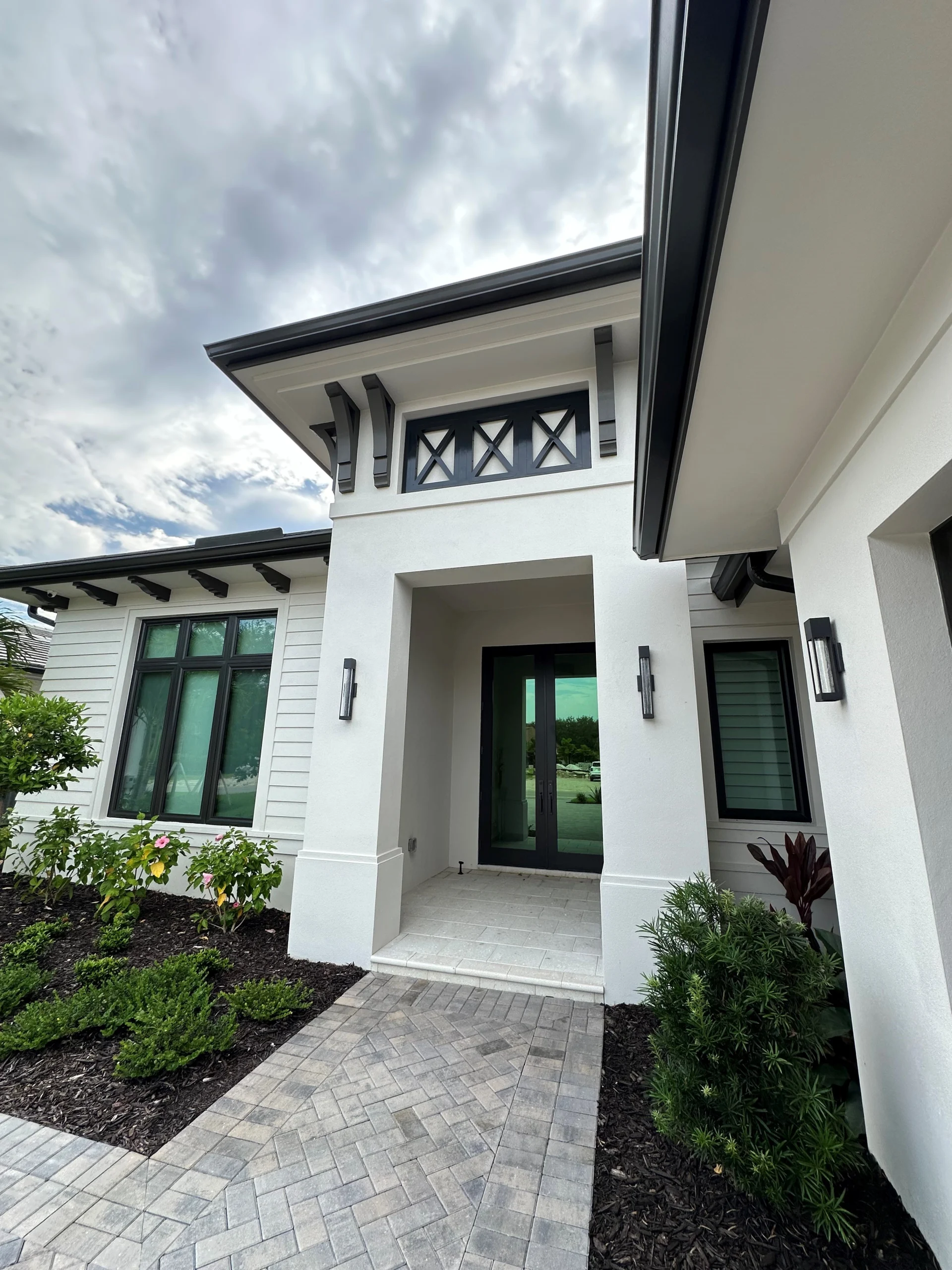 Decorative aluminum grille panel fabricated for London Bay Homes
